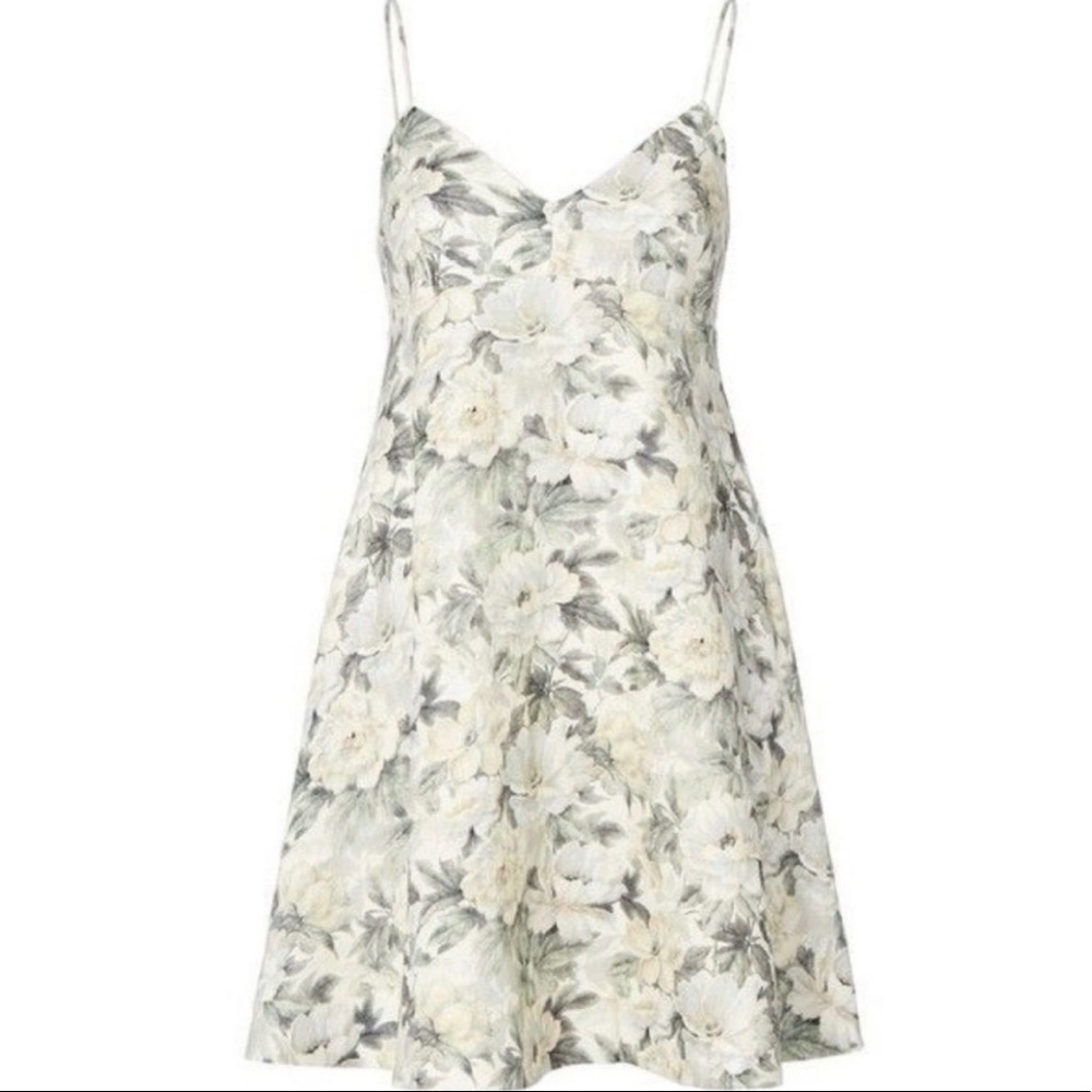Zimmermann Green Floral Mini Dress (0)